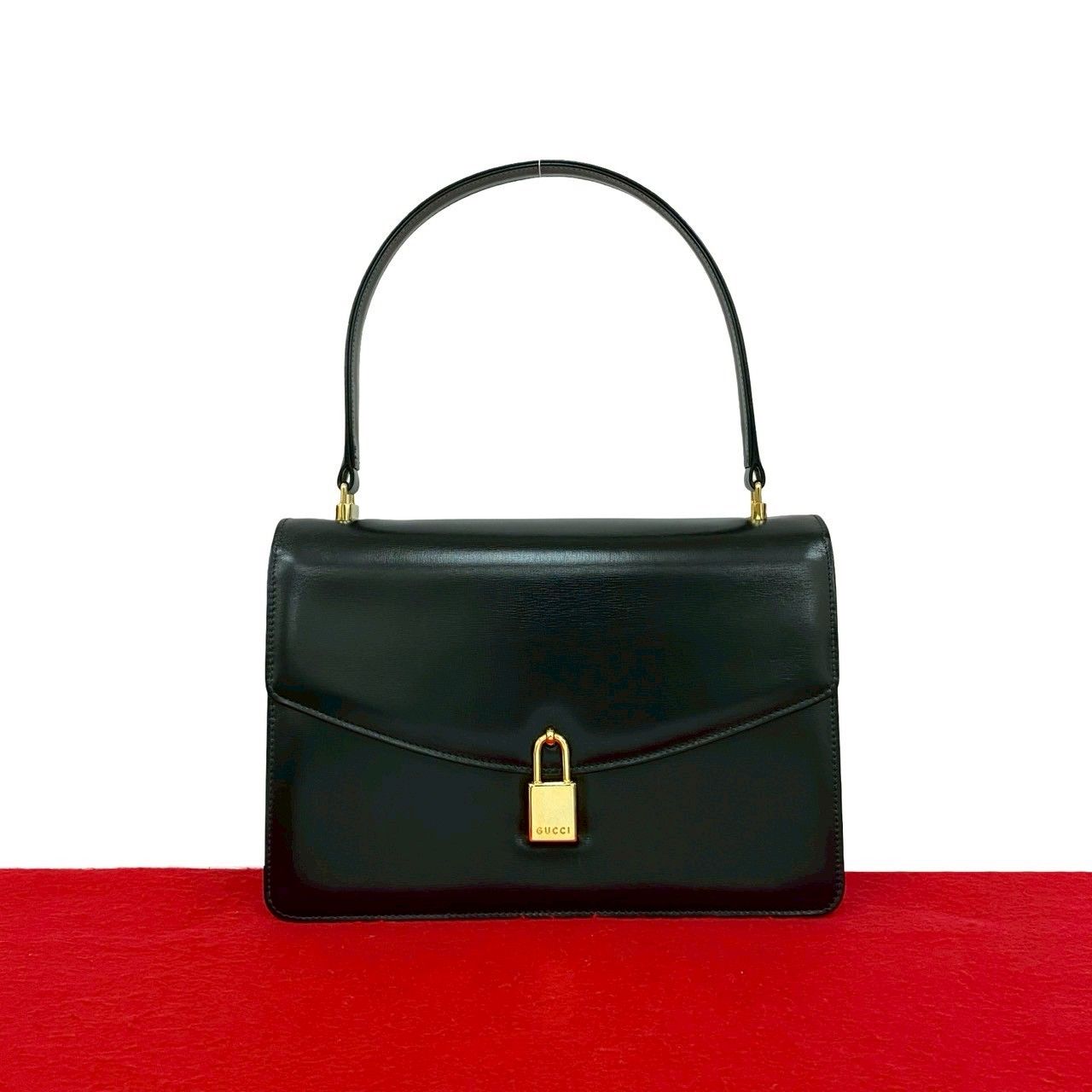 ✨GUCCI✨ハンドバッグ オールド レザー ロゴ金具 極 美品 GUCCI グッチ オールドグッチ ヴィンテージ ロゴ 金具 カーフ