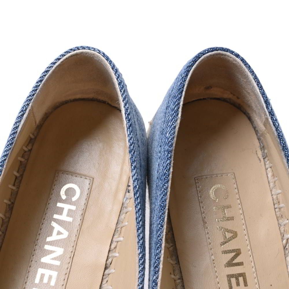 CHANEL デニム ココマーク エスパドリーユ サンダル - Mercari