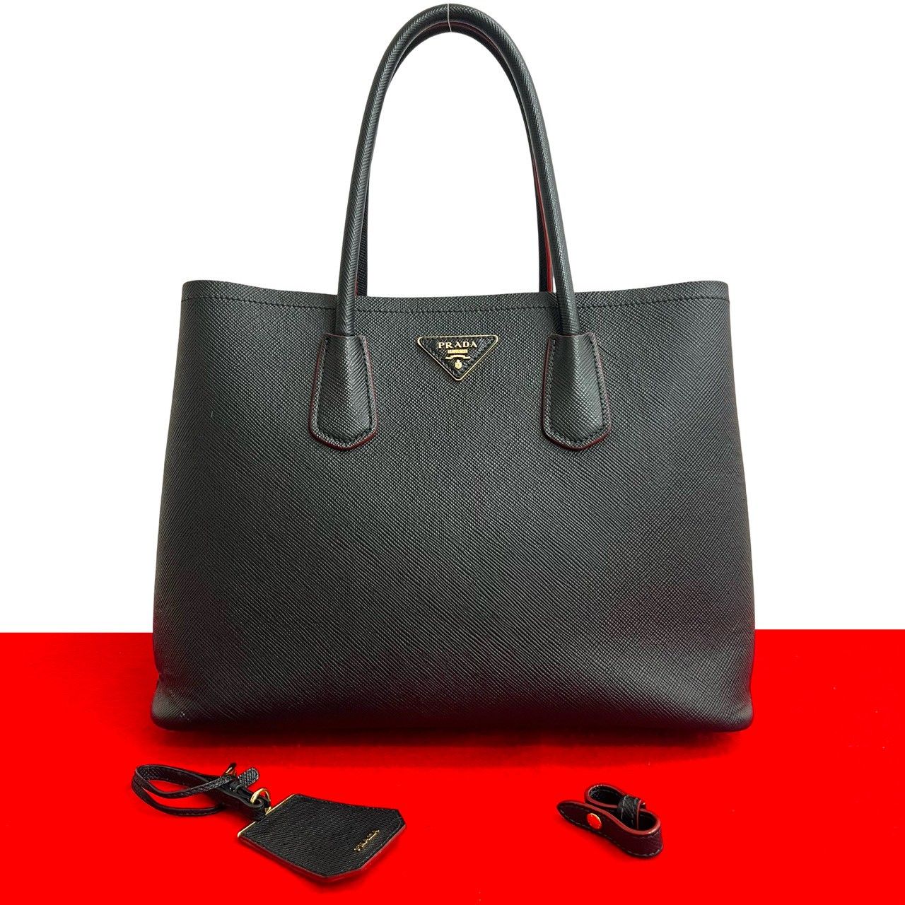 極美品✨プラダ トートバッグ ブラック 黒 極 極美品○プラダ PRADA 