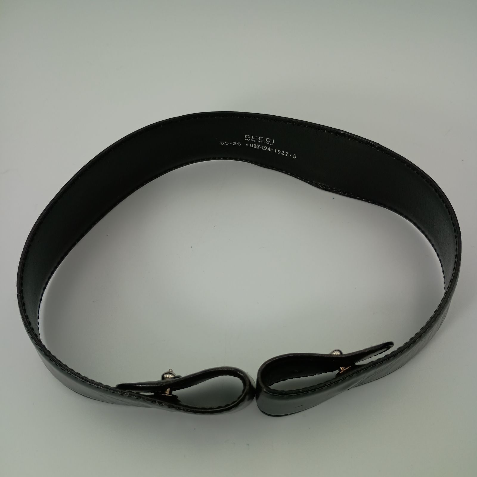 GUCCI グッチ ホースビット ベルト ブラック レディース シルバー