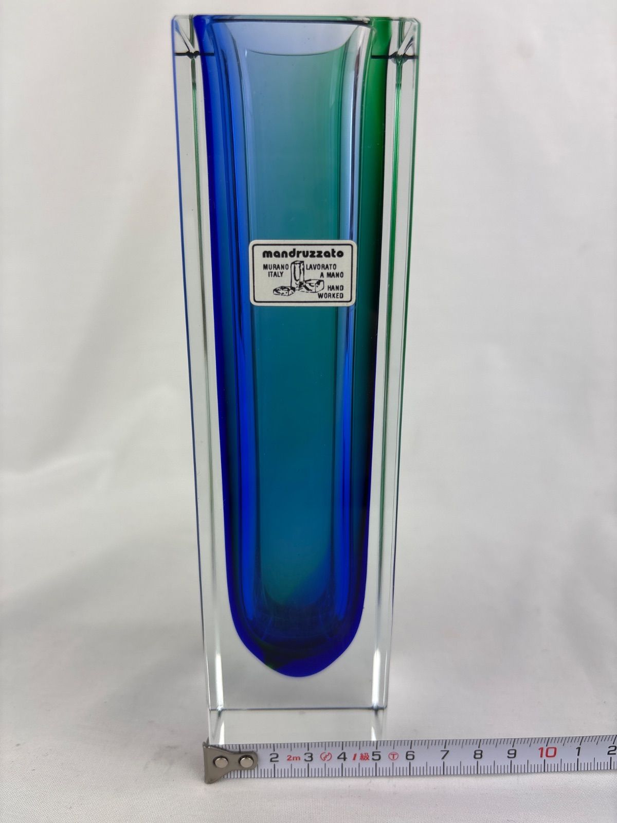 C-14 mandruzzato ムラーノ フラワーベース グリーン ブルー - メルカリ