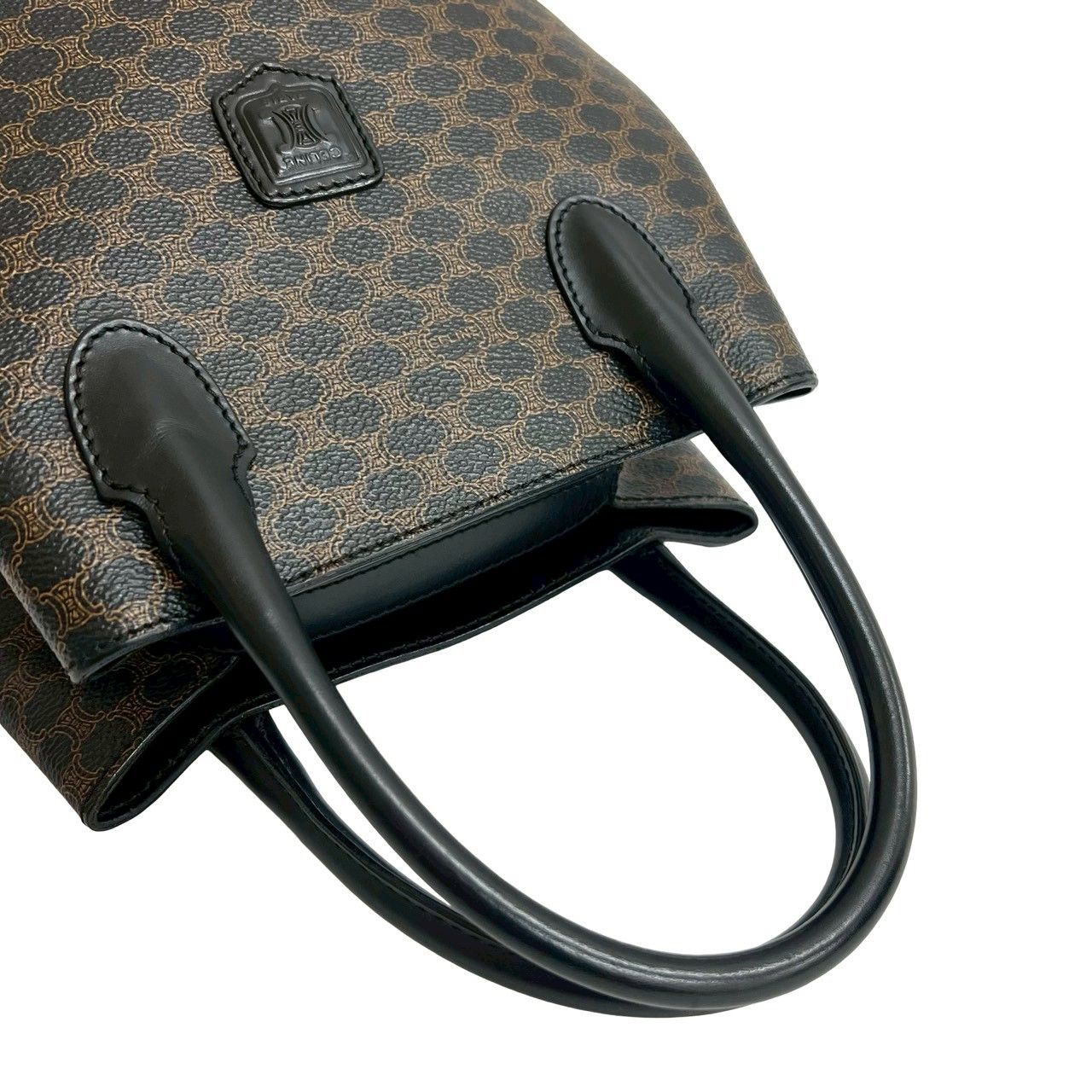 極 美品 CELINE セリーヌ ヴィンテージ マカダム 柄 トリオンフ ロゴ