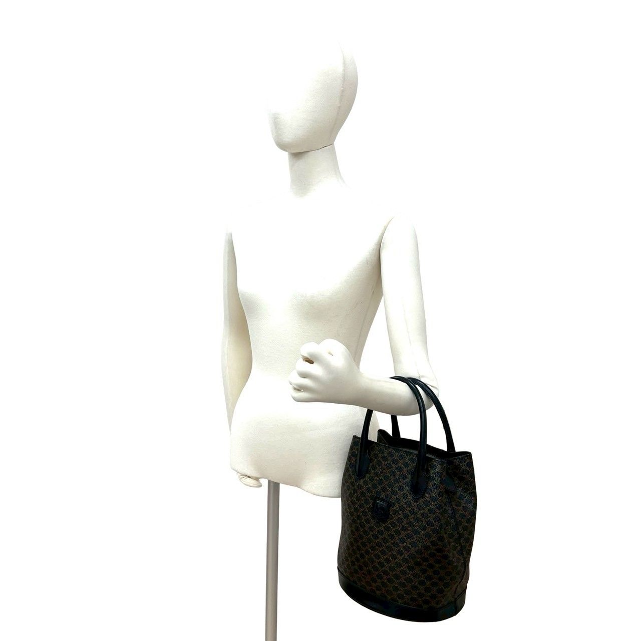 極 美品 CELINE セリーヌ ヴィンテージ マカダム 柄 トリオンフ ロゴ