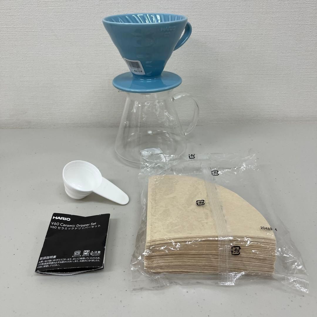 Z261-66728 HARIO ハリオ V60 セラミック ドリッパーセット ブルー
