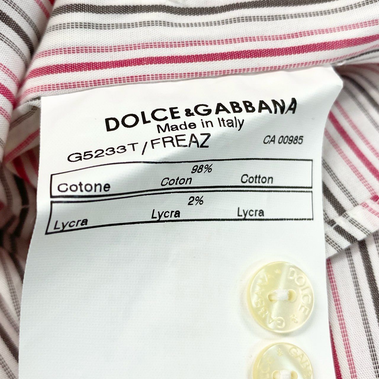 5c2 【未使用タグ付】 DOLCE&GABBANA ドルチェアンドガッパーナ Slim