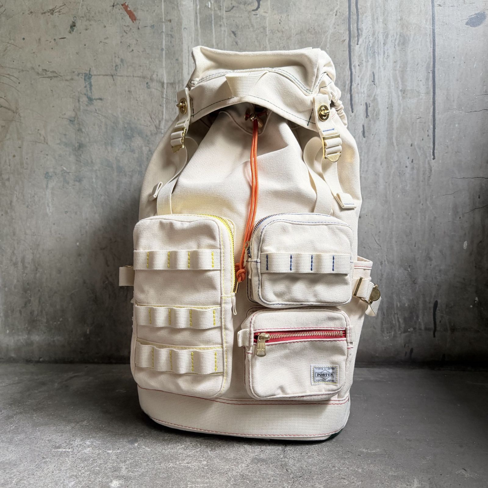 PORTER x DIE DREI BERGE CANVAS BACKPACK (L) 生成り 吉田カバン 