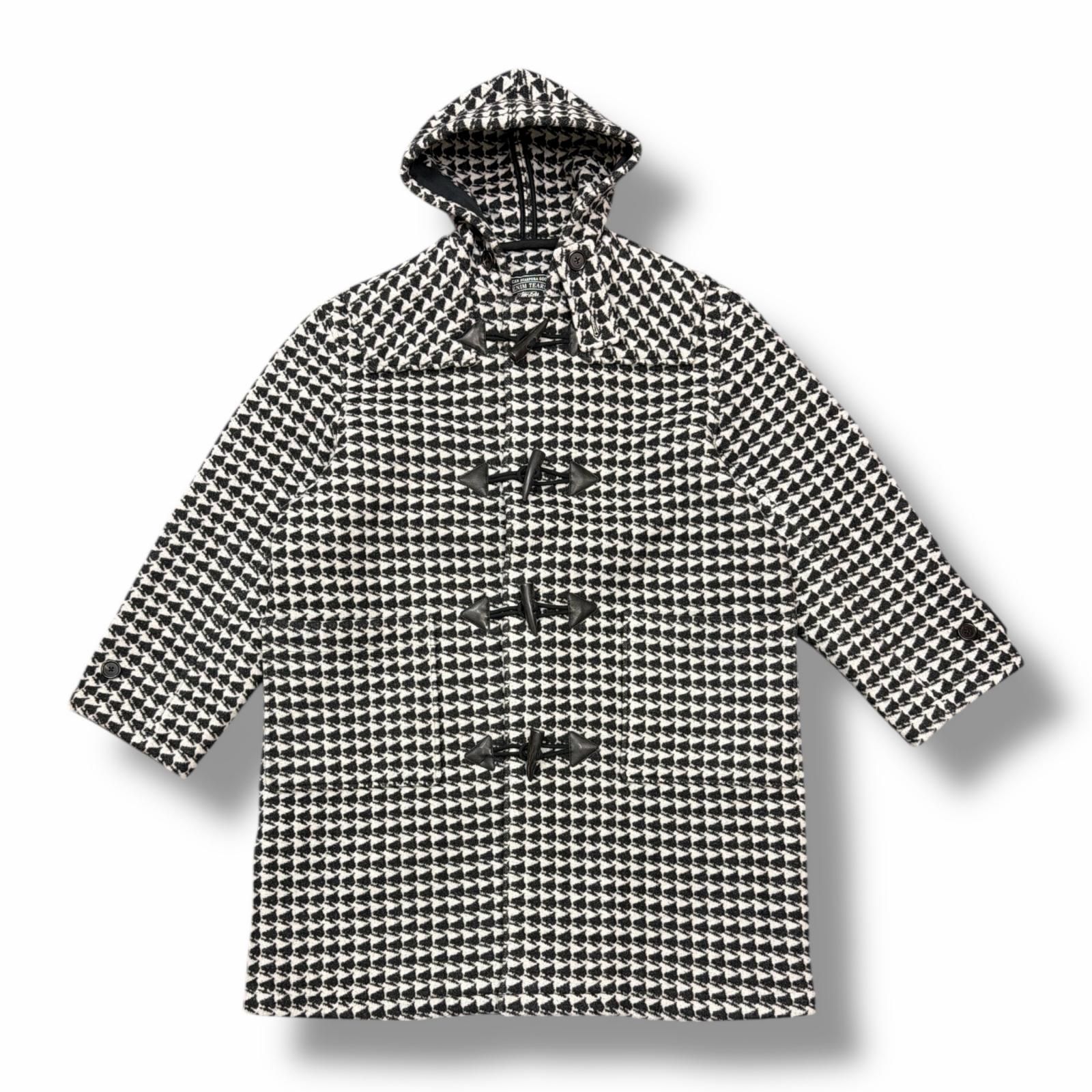 未使用 STUSSY  × DENIM TEARS Spade Jacquard Duffle Coat スペードジャガードダッフルコート コラボ ステューシー  × デニムティアーズ 315511 ブラック M （10078M） 未使用 STUSSY × DENIM TEARS Spade Jacquard Duffle Coat スペード