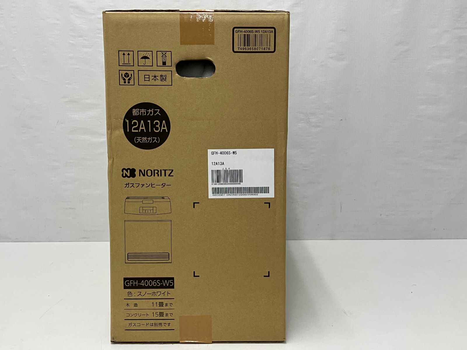 NORITZ ノーリツ GFH-4006S-W5 ガスファンヒーター 都市ガス 家電 未