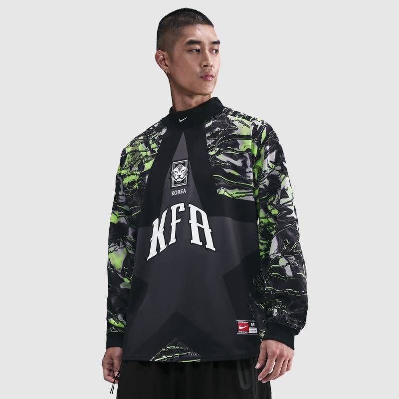 【送料無料・匿名配送】Nike ナイキ 韓国代表 2025 公式 GK シャツ 黒 新品 正規品 日本未発売 2026W杯モデル ゴールキーパー 長袖