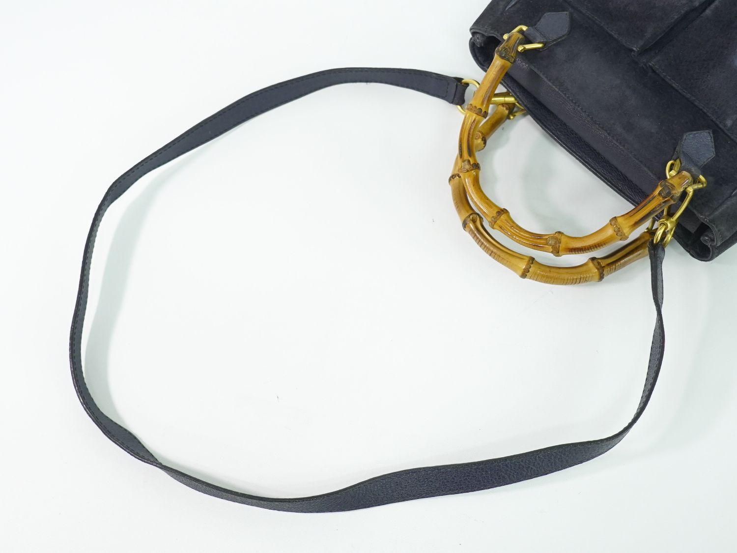 本物 グッチ GUCCI バンブー 2WAY ショルダーバッグ ハンドバッグ