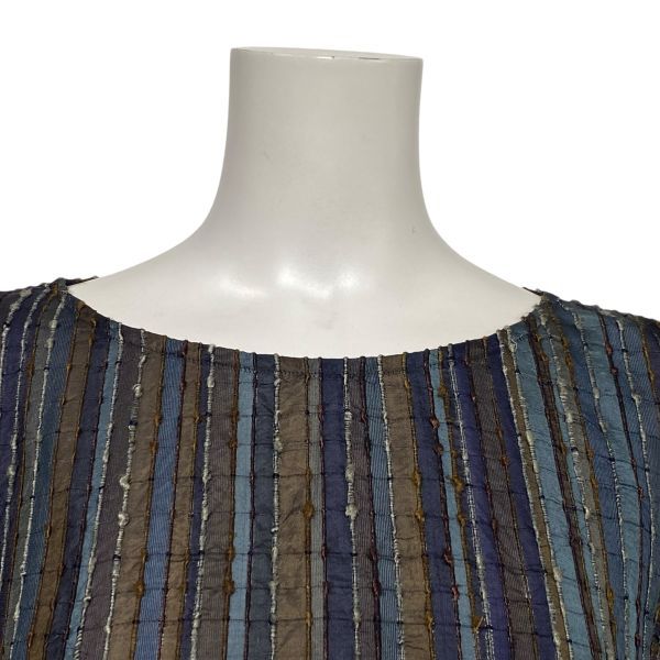 ◇ ヨーガンレール JURGEN LEHL ストライプ柄チュニック ブラウス 長袖