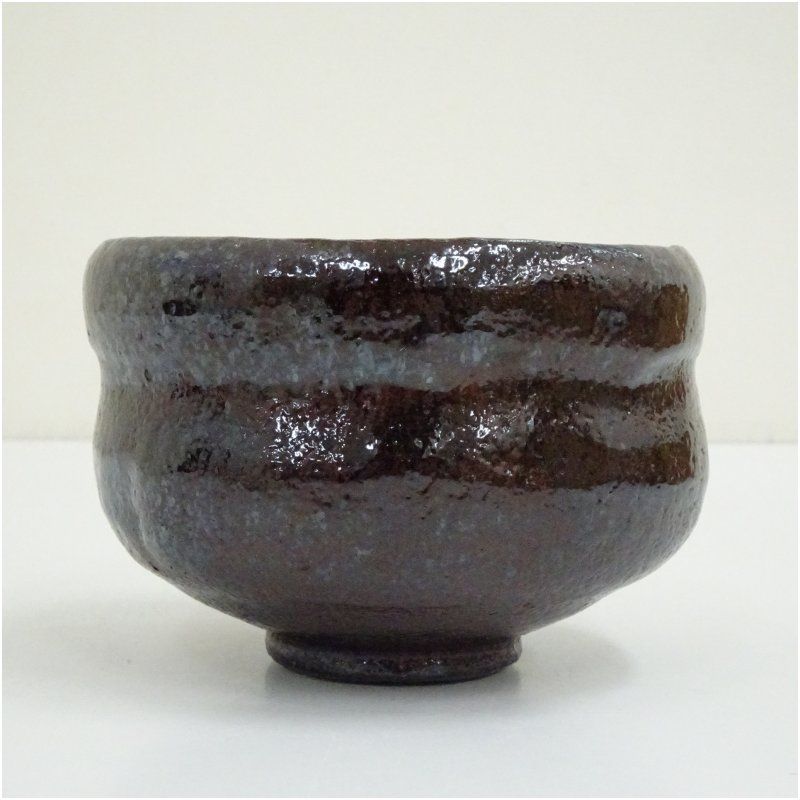 三代 佐々木昭楽造 朱くすり黒楽茶碗（共箱） 茶道 抹茶 おしゃれ 抹茶