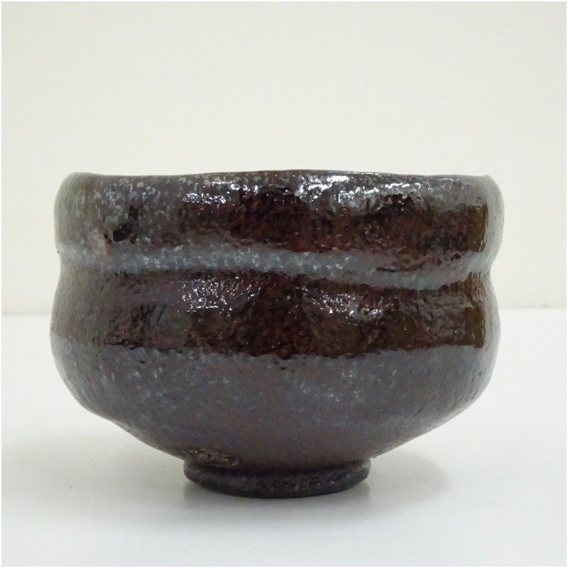 三代 佐々木昭楽造 朱くすり黒楽茶碗（共箱） 茶道 抹茶 おしゃれ 抹茶