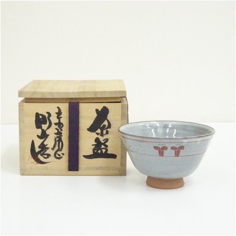 Akahadayaki Oshio Shozan-zukuri Nara Picture Tea Bowl (Shared Box) Tea Ceremony Matcha Stylish Matcha Tea Bowl Matcha Bowl Japanese Tableware Retro Tea Ware Antique Tea Wan Tea Party Tea Ceremony Tea Hot Water