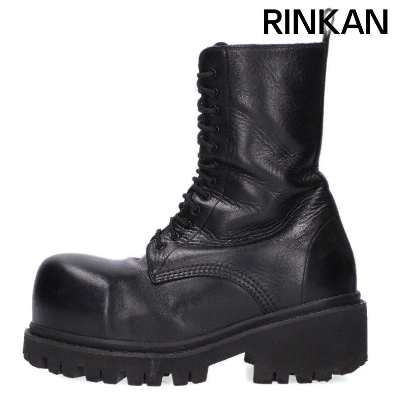 バレンシアガ  STOMPER BOOTIE 805881 ストンパーレースアップレザーブーツ メンズ 41