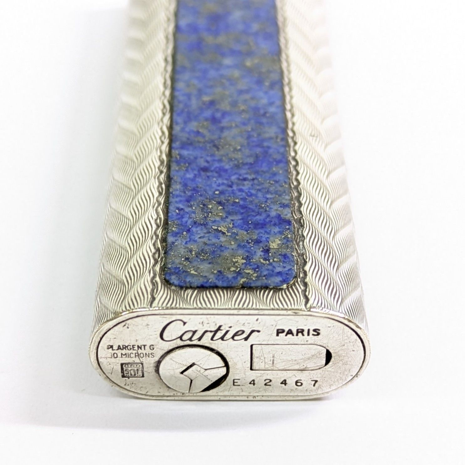 Cartier カルティエ PLARGEN G 30MICRON ガスライター 着火OK!Cartier/カルティエ PLARGENT G 30 MICRONS シルバー ガス