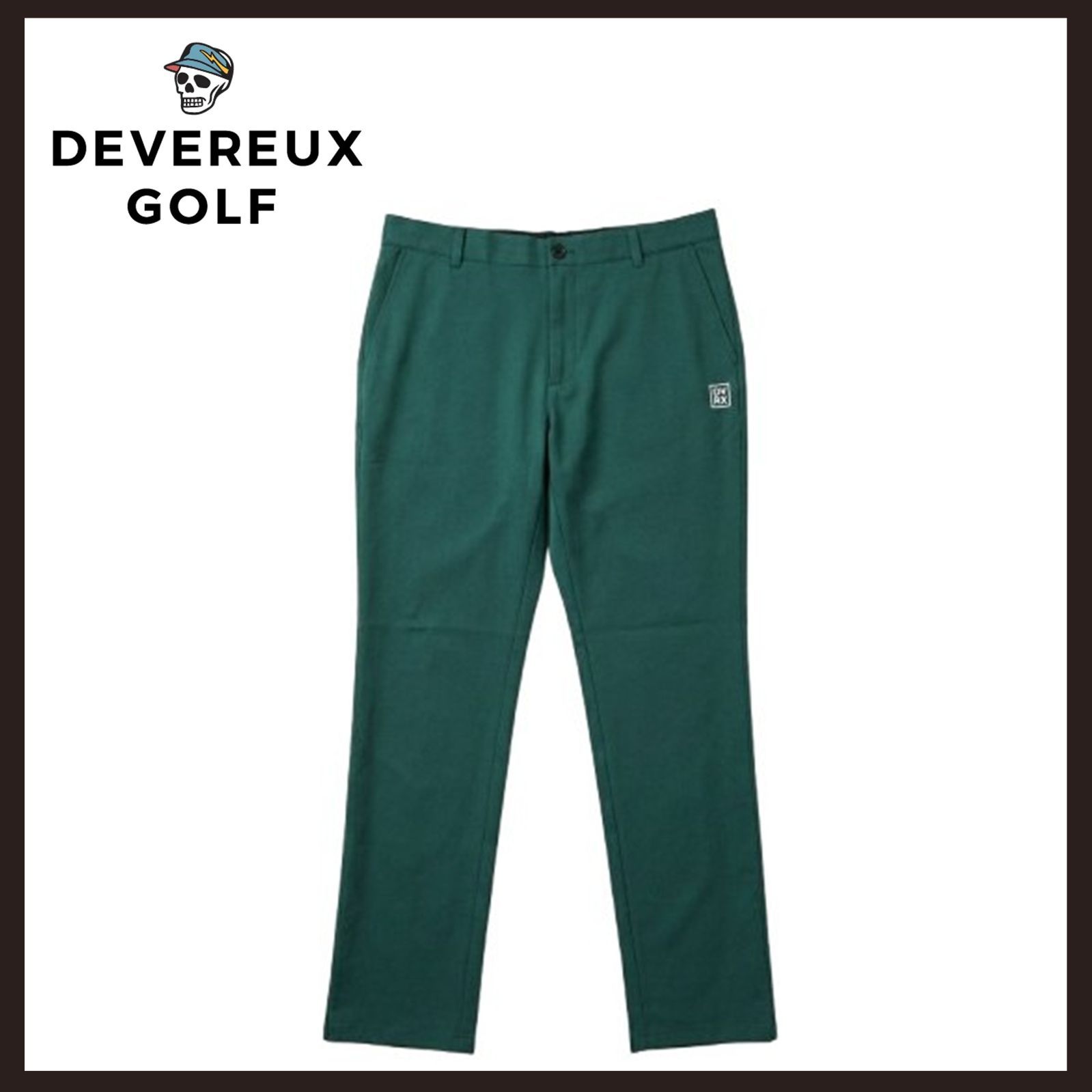 未使用　DEVEREUX GOLF　ロップキックロングパンツ　S相当　グリーン系 新品未使用 DEVEREUX GOLF（デヴァローゴルフ） ドロップキック ロング