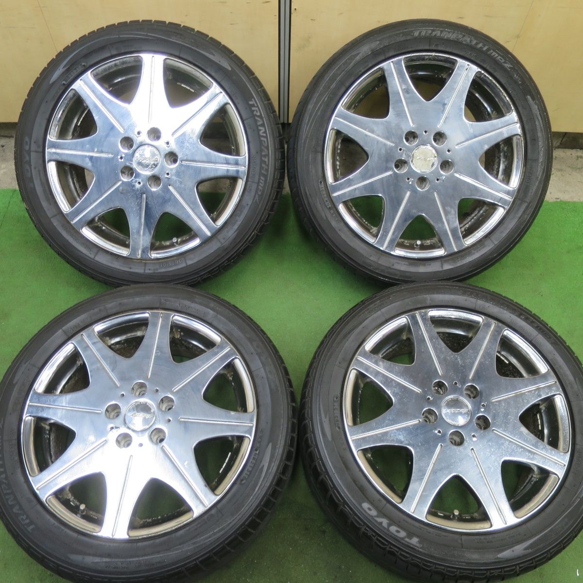 【良好品】ADONIS KRS 17in 7J +48 PCD114.3 ブリヂストン ブリザック VRX3 215/50R17 レヴォーグ オデッセイ MAZDA3 アクセラ リーフ &frasl; Wheels Racing Pro Comp 74900-T6G-J01ZC