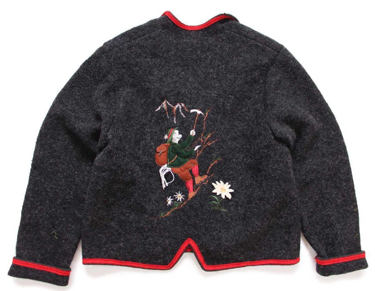 オーストリア製 JULIUS LANG 刺繍&アップリケ アート 鹿角ボタン