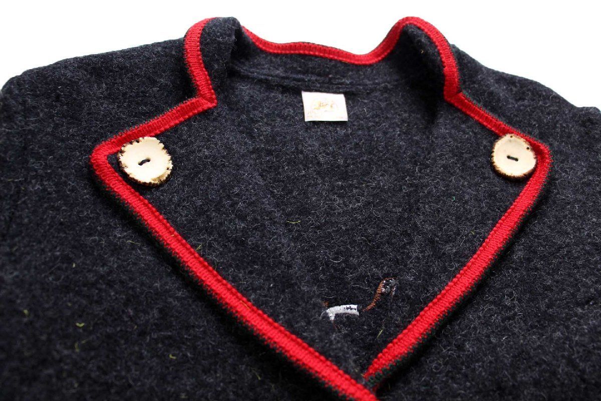 オーストリア製 JULIUS LANG 刺繍&アップリケ アート 鹿角ボタン