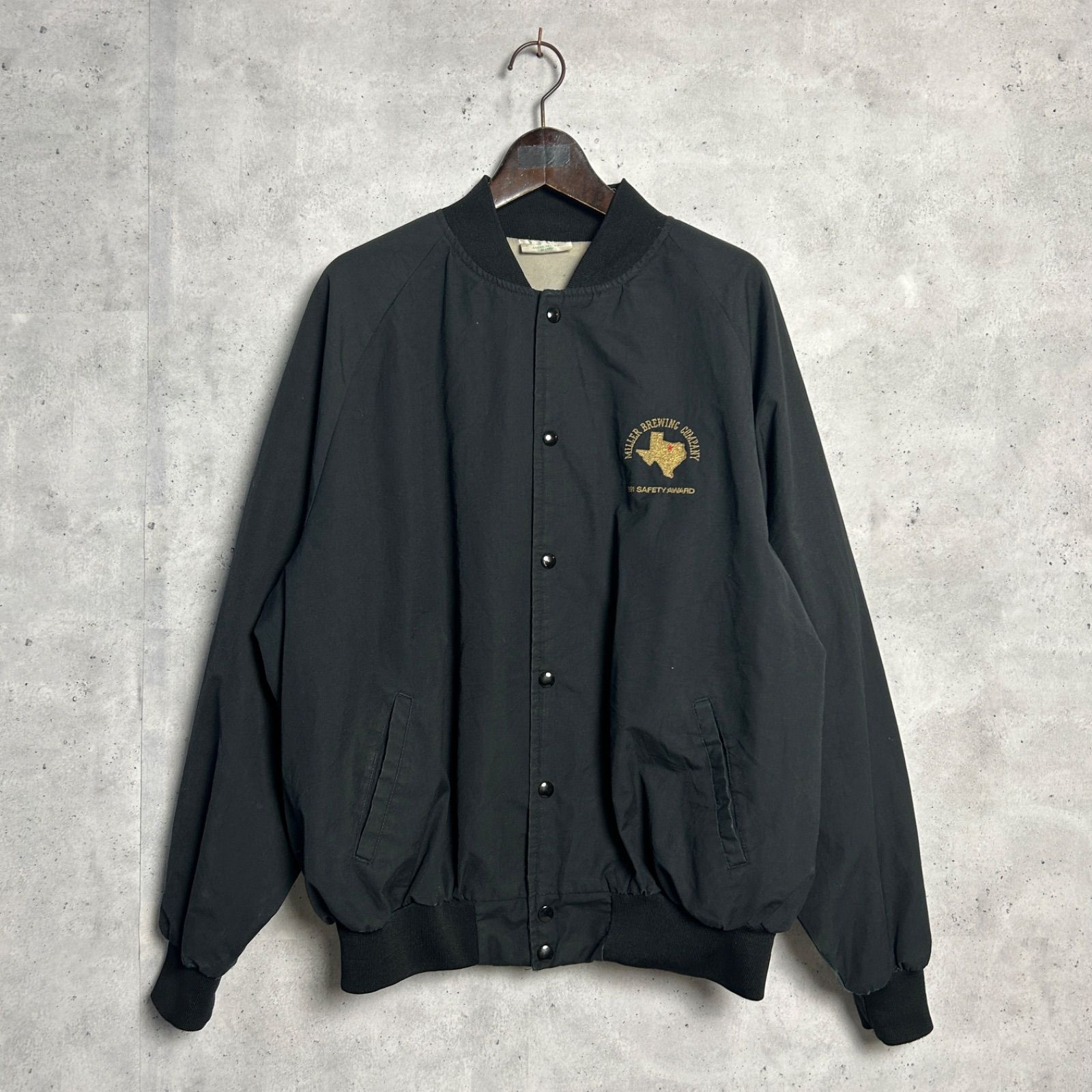90s USA製 ボンバージャケット ワークジャケット 企業物 金刺繍 Poplin 