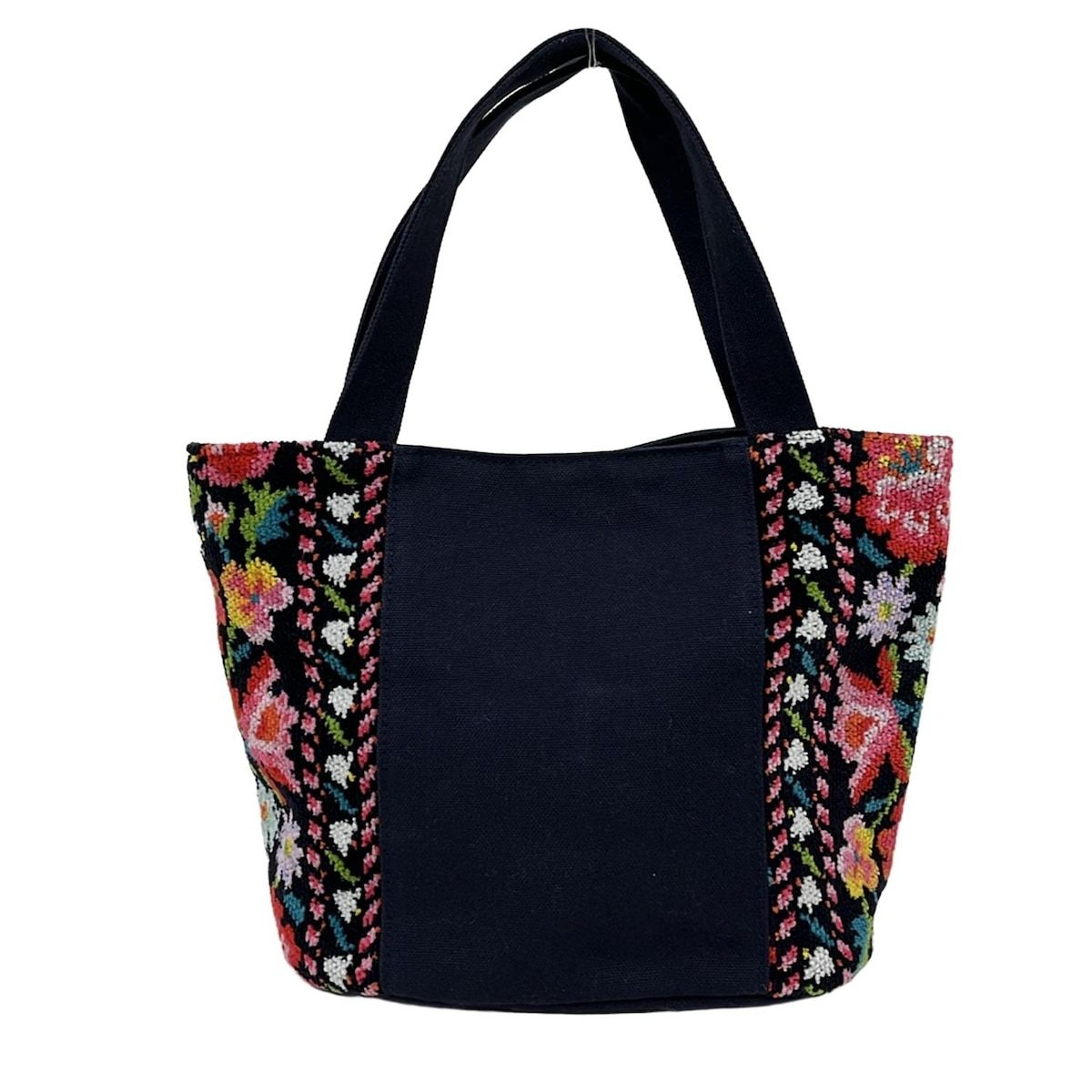 FEILER(フェイラー) トートバッグ - ダークネイビー×ピンク×マルチ