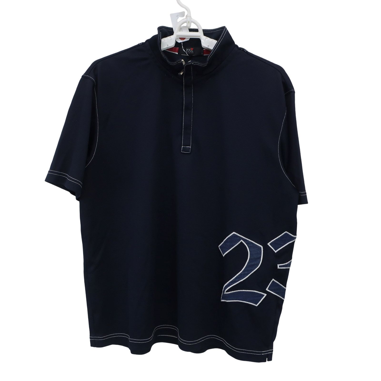 23区 SPORT(23区スポーツ) 半袖ハーフジップシャツ ネイビー メンズ 3