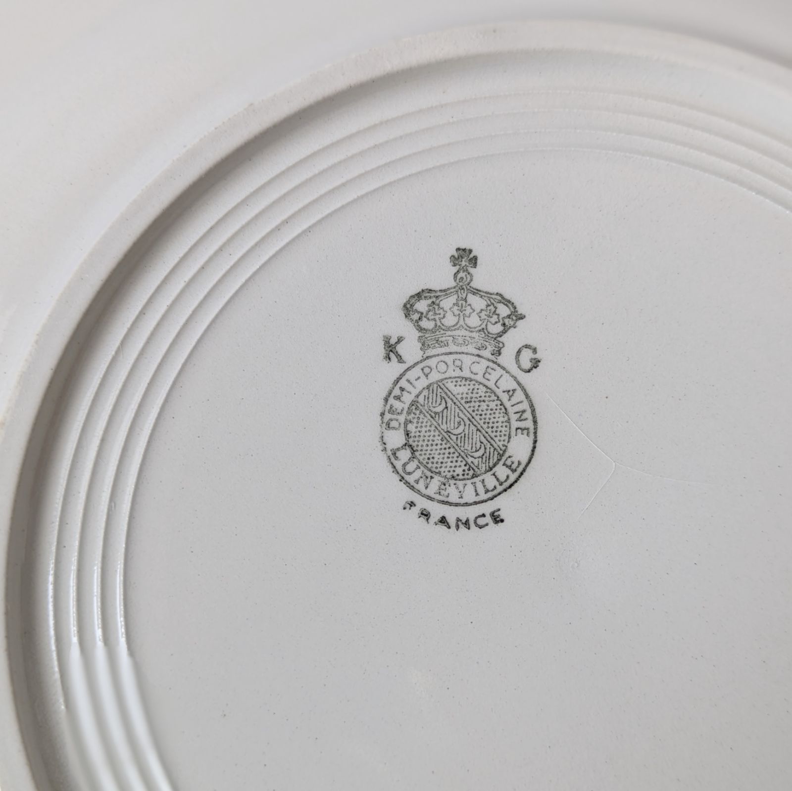 フランスアンティーク 深皿 スーププレート リュネビル フローラルB