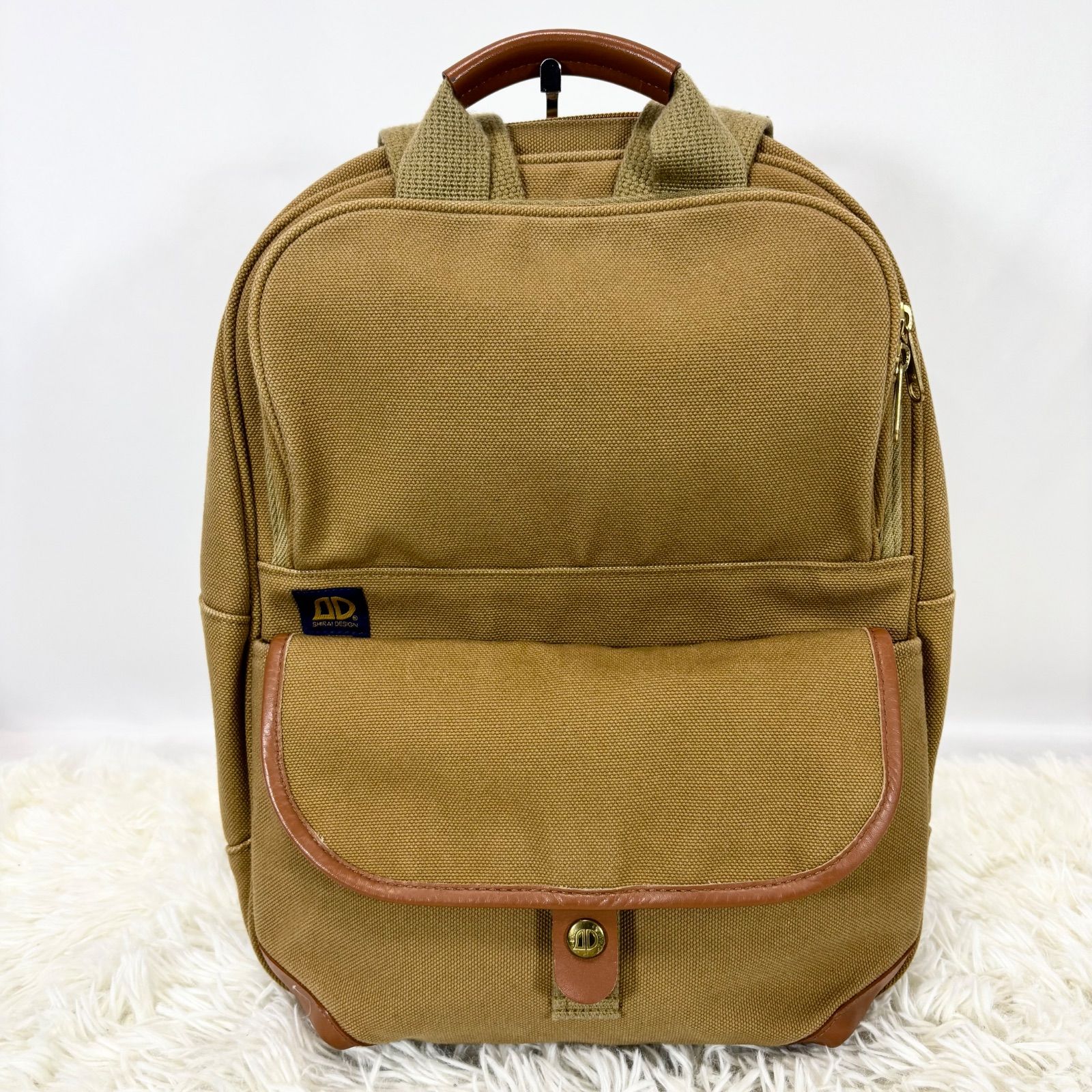 美品】シライデザイン SHIRAI DESIGN 2WAY リュック 帆布 手持ち 