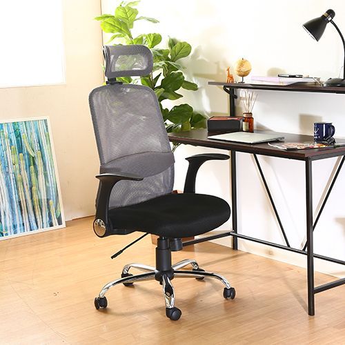 ヘッド付アームアップチェア ARP-01 グレー 事務椅子 椅子