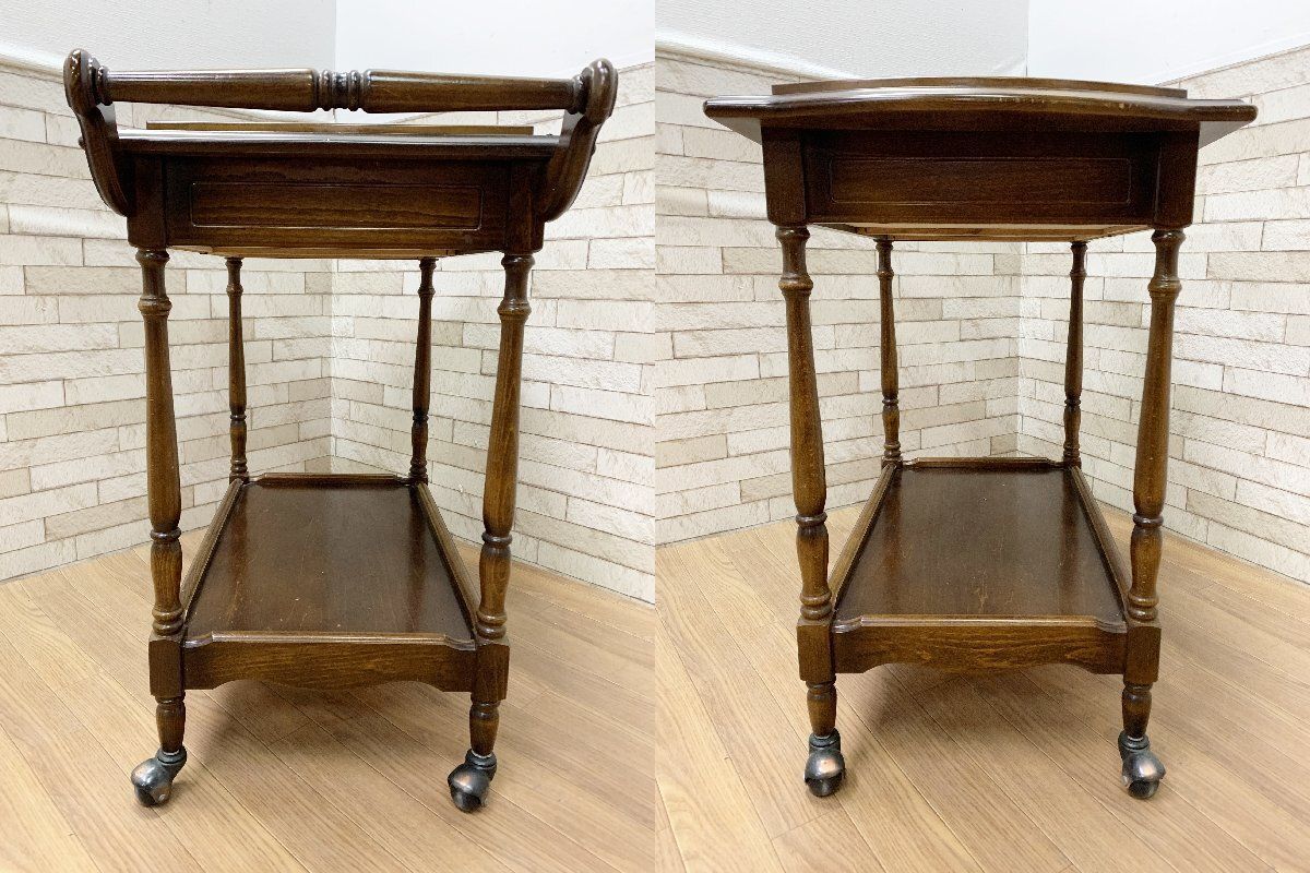 ◇カリモク Karimoku コロニアル キッチンワゴン ティーワゴン