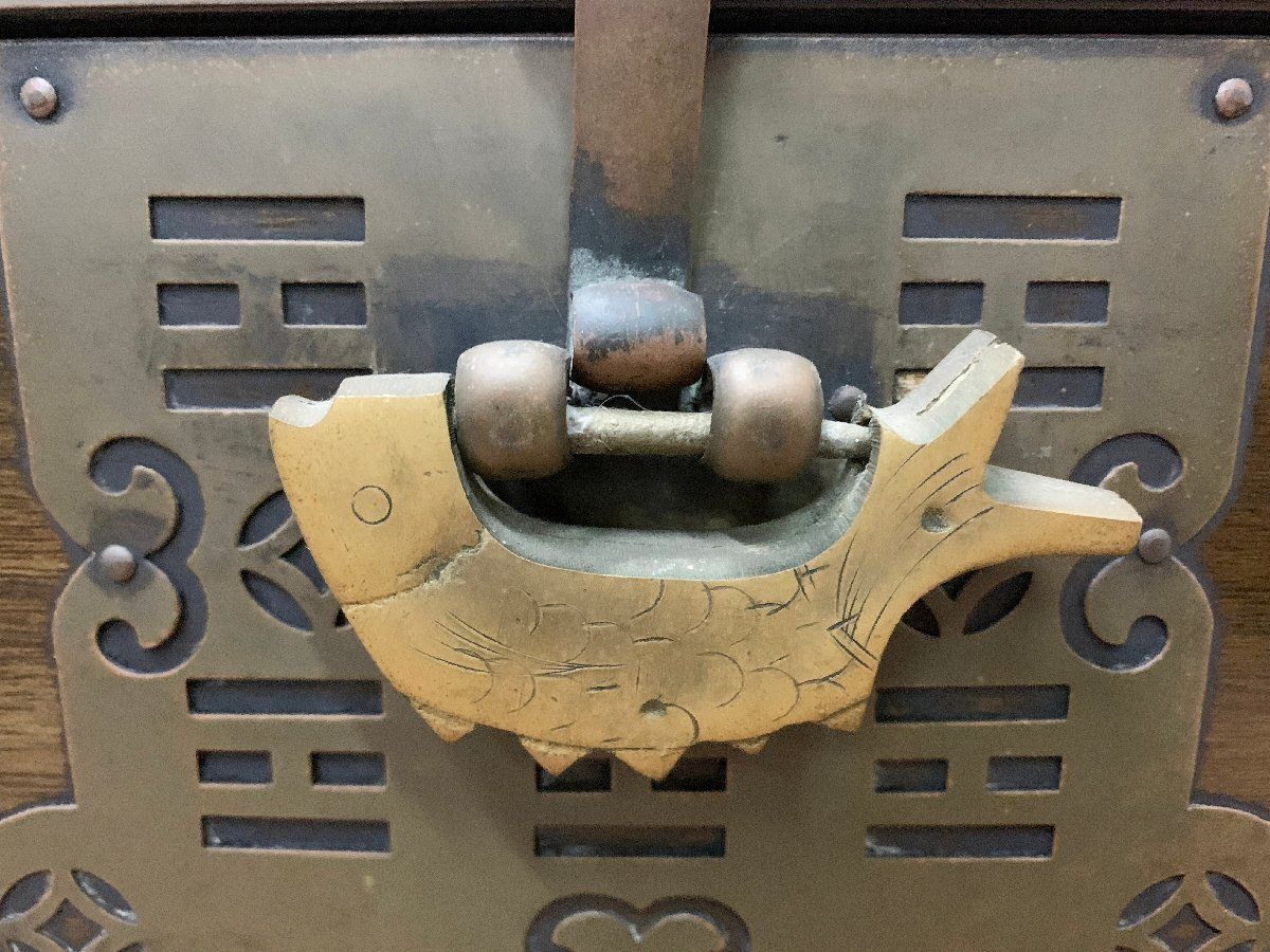 ◇李朝家具 バンダチ 木製 レトロ 収納箱 つづら 半開 引き出し付き 古
