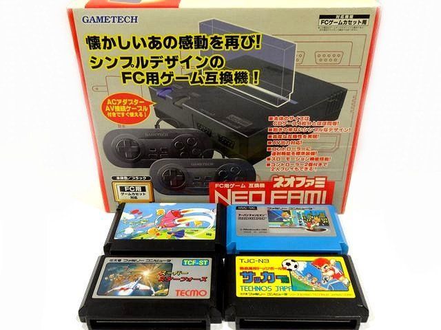 GAMETECH NEOFAMI ネオファミ ファミコンカセット4つ付き ◇ 互換機