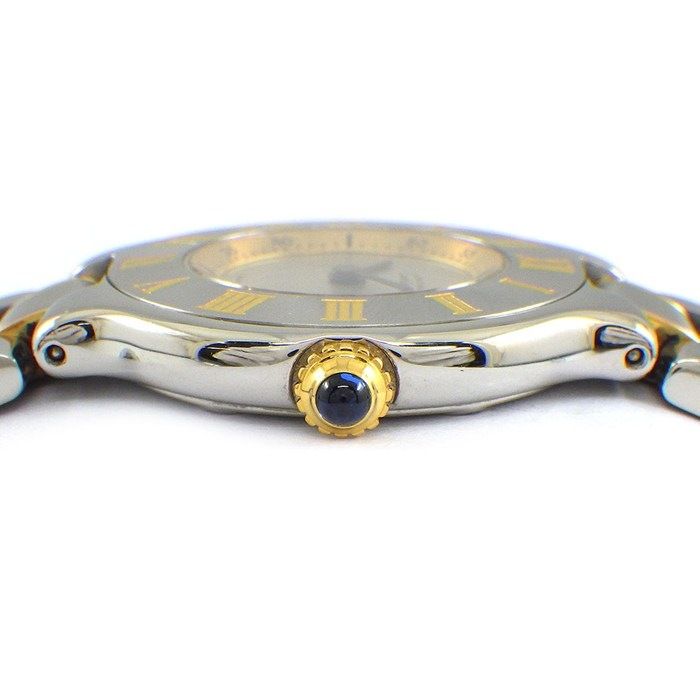 カルティエ Cartier 腕時計 マスト21 ヴァンティアン W10073R6 シルバーサンレイ文字盤 ローマンベゼル GP SS クオーツアナログ 【中古】 カルティエ Cartier 腕時計 マスト21 ヴァンティアン W10073R6
