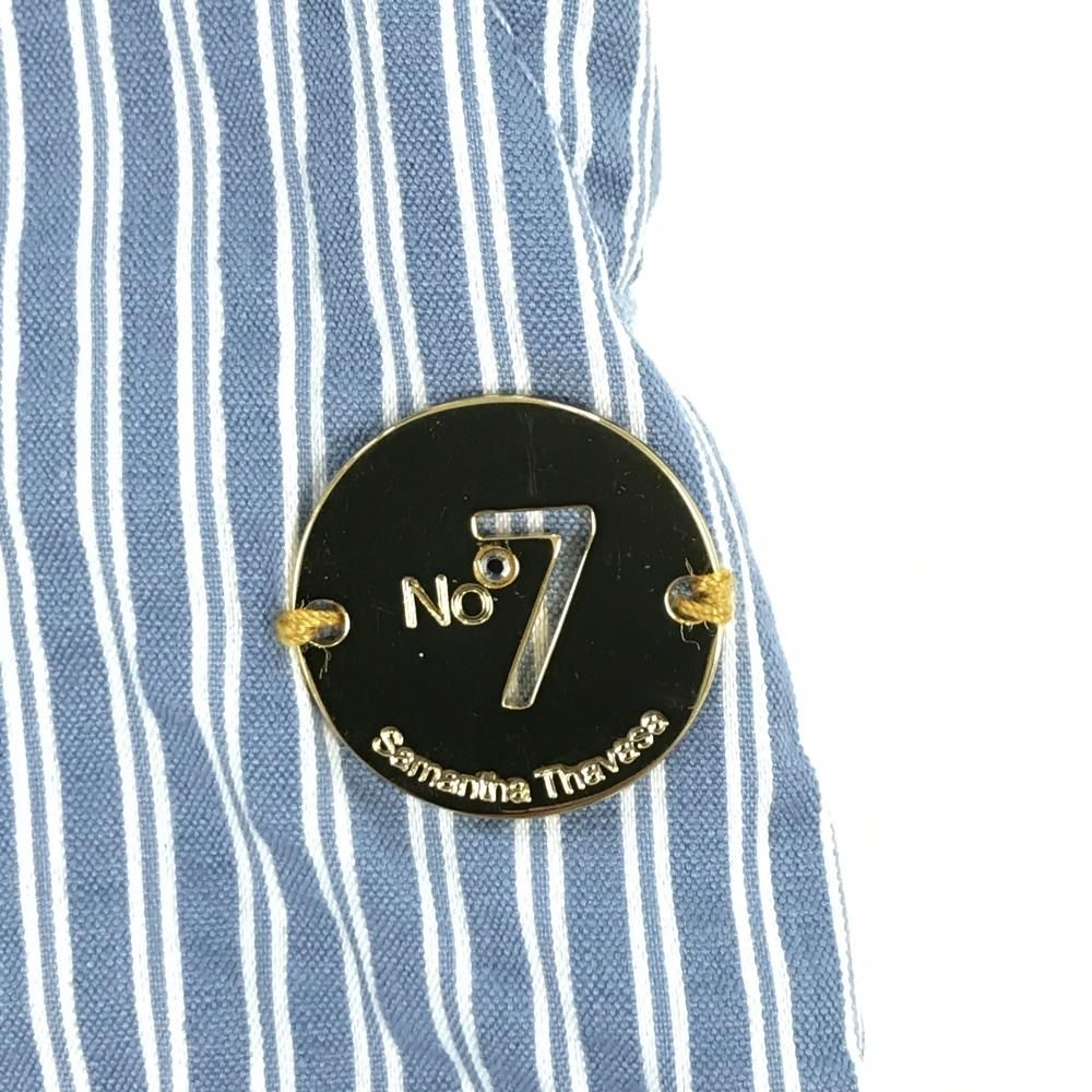 新品】サマンサタバサNo.7 スカート ライトブルー×白 ストライプ