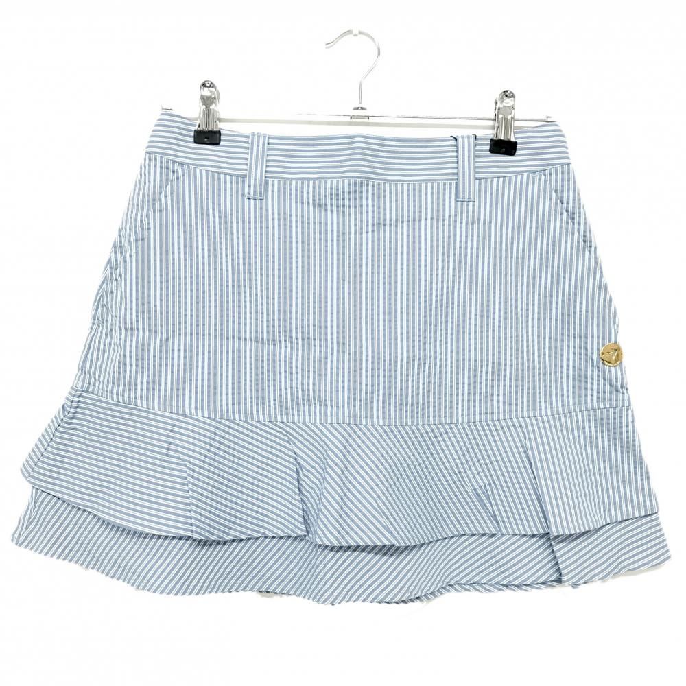 新品】サマンサタバサNo.7 スカート ライトブルー×白 ストライプ