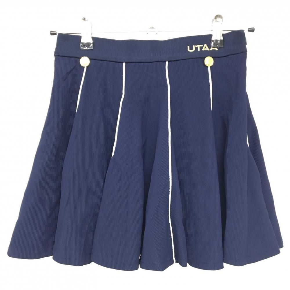 超美品】ユタ ストレッチスカート ネイビー×白 ストライプ 韓国モデル