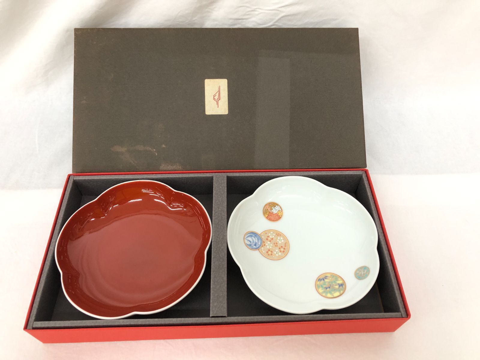 未使用保管品】深川製磁 寿赤絵 祝組皿 - メルカリ