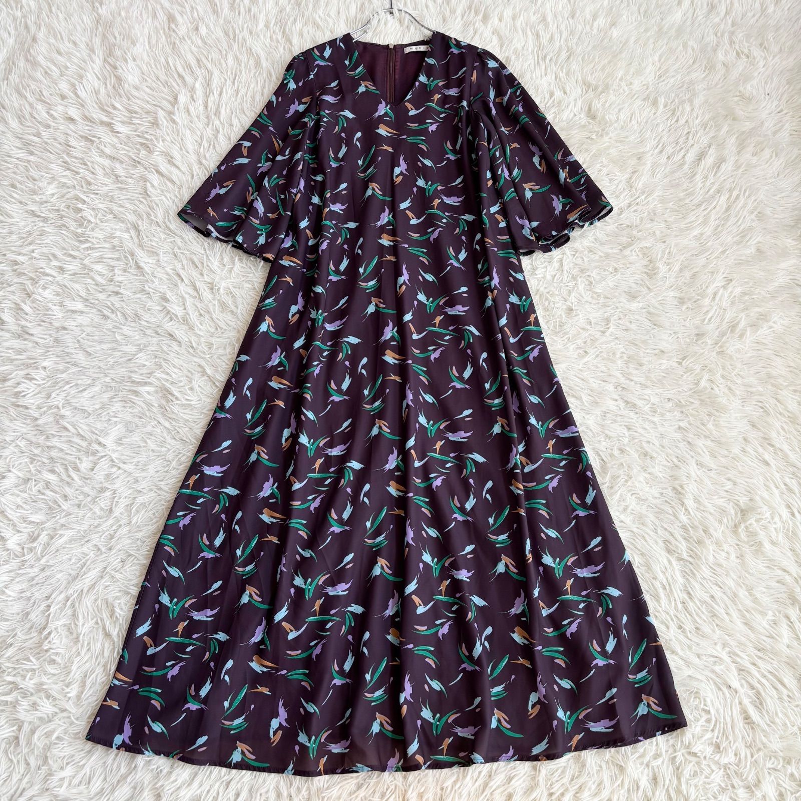 美品 MARIHA 夜のドレス 36 ブラウン トゥモローランド別注 Aライン