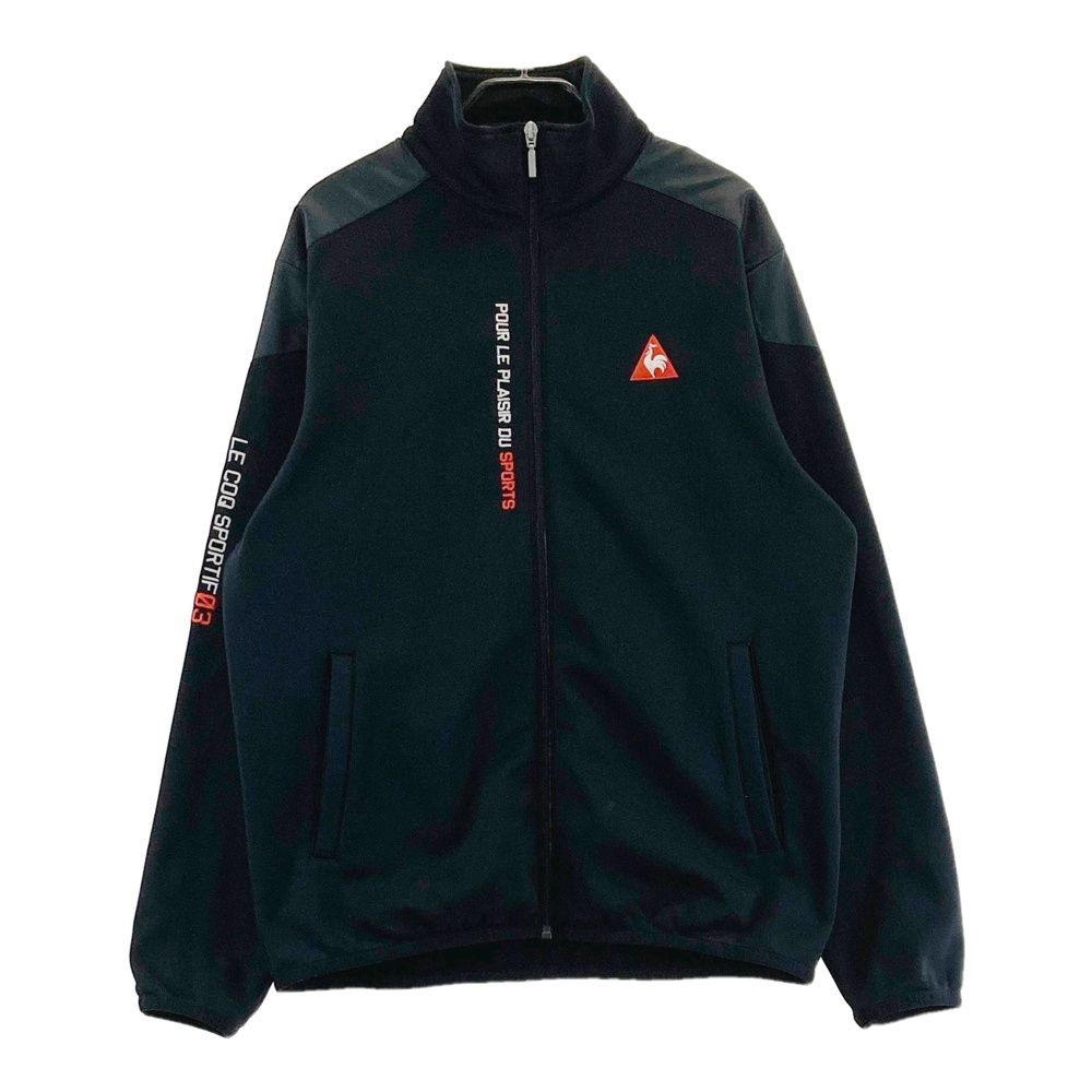サイズ：M LE COQ GOLF ルコックゴルフ  裏起毛ジップ 長袖ジャケット  ブラック系 [240101634294] ゴルフウェア メンズ ストスト