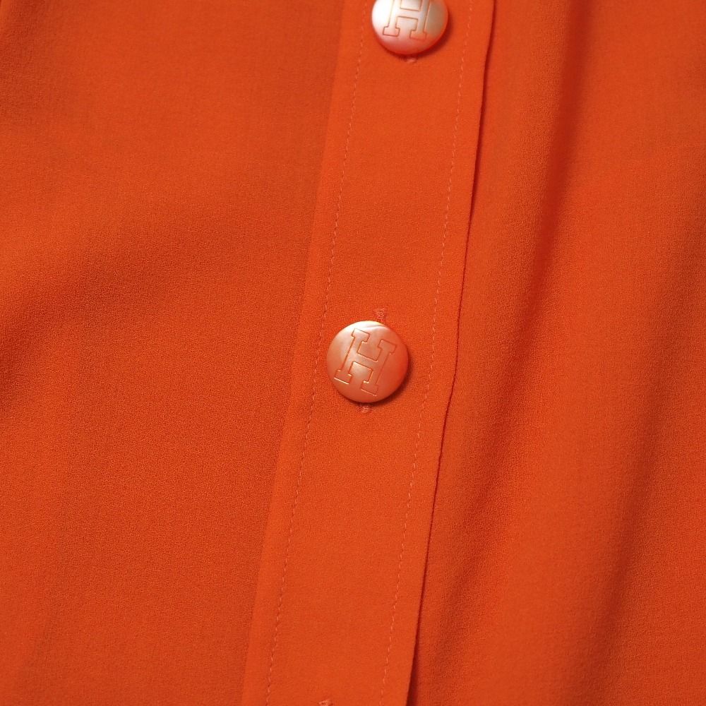 HERMES エルメス ブラウス サイズ36 Hボタン ノースリーブ シャツ