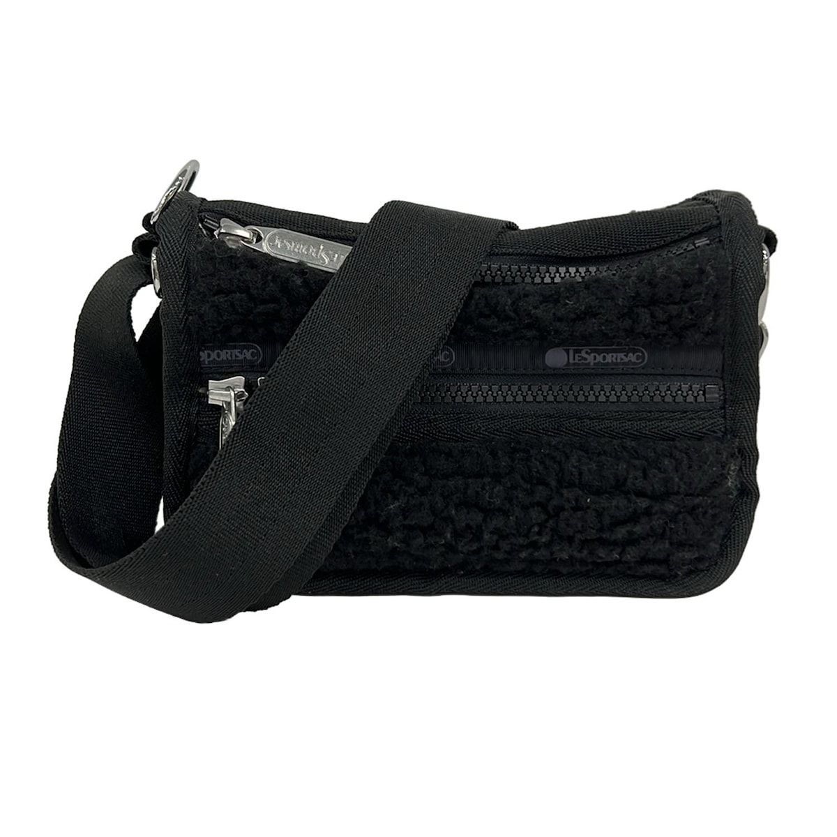 LESPORTSAC(レスポートサック) ショルダーバッグ - 黒 ボア/ミニバッグ 