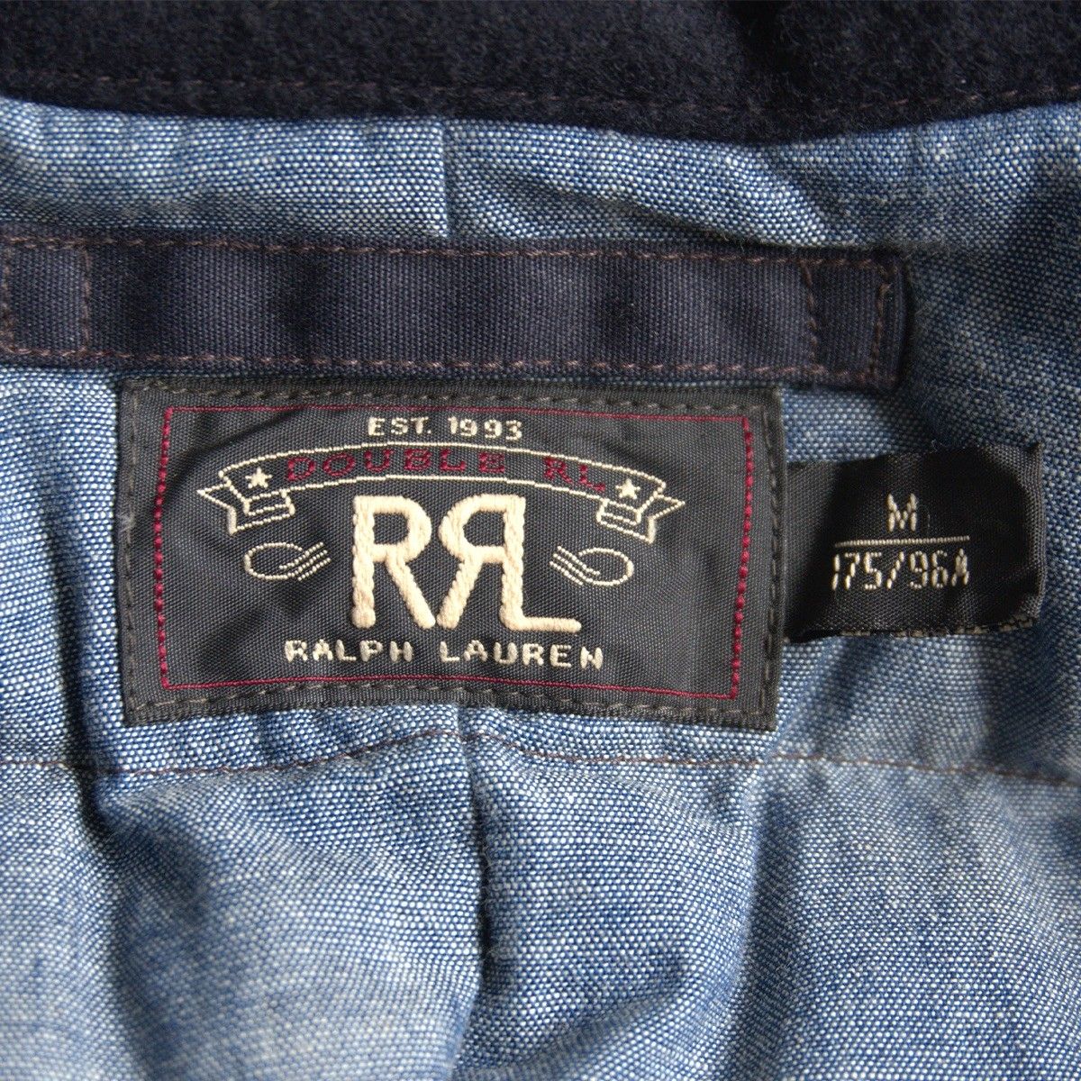 名作】RRL【ショールカラー マッキーノ コート】M ダウン ネイビー