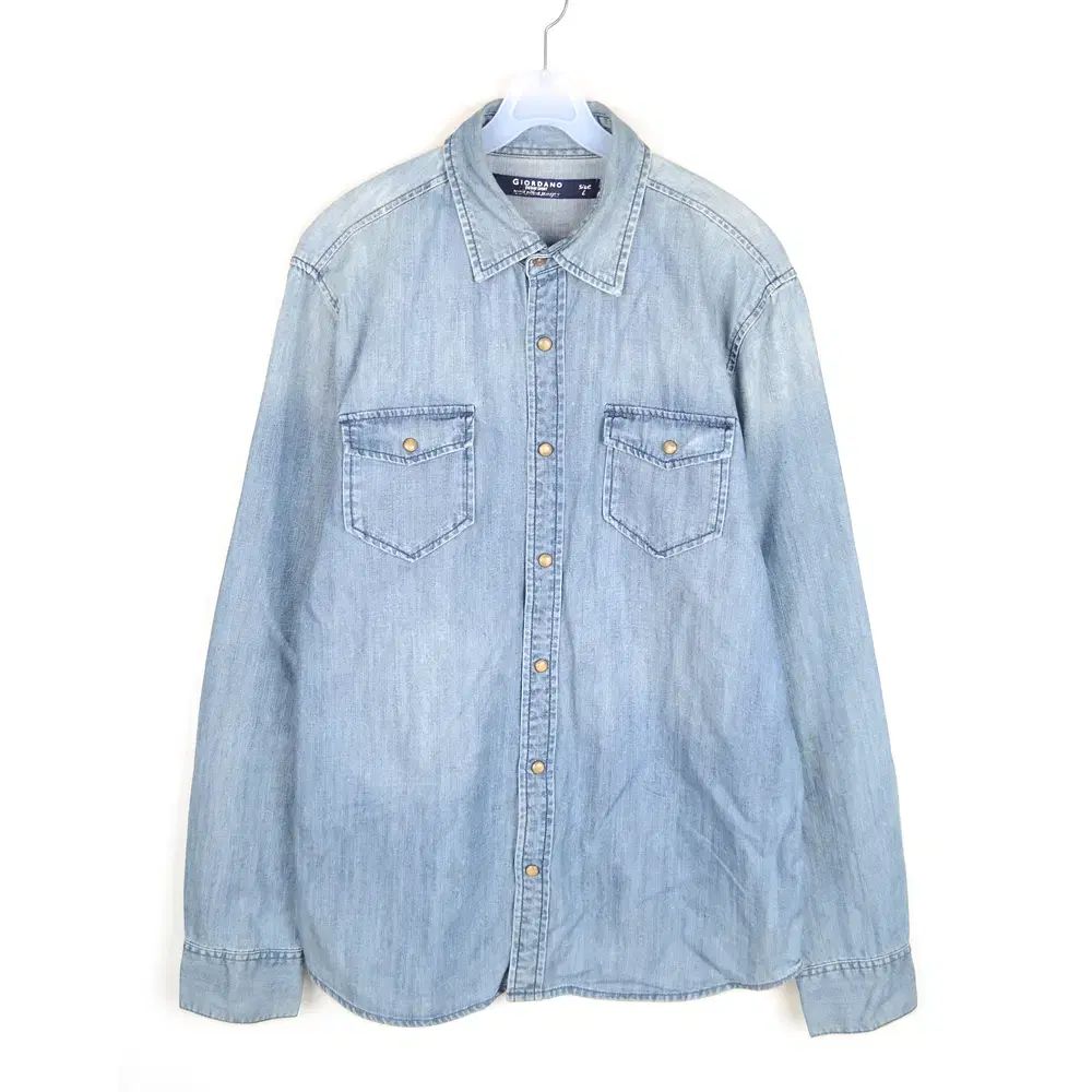 GIORDANO ジョルダーノ ウェスタン デニムシャツ メンズL デニムシャツ CN2283
