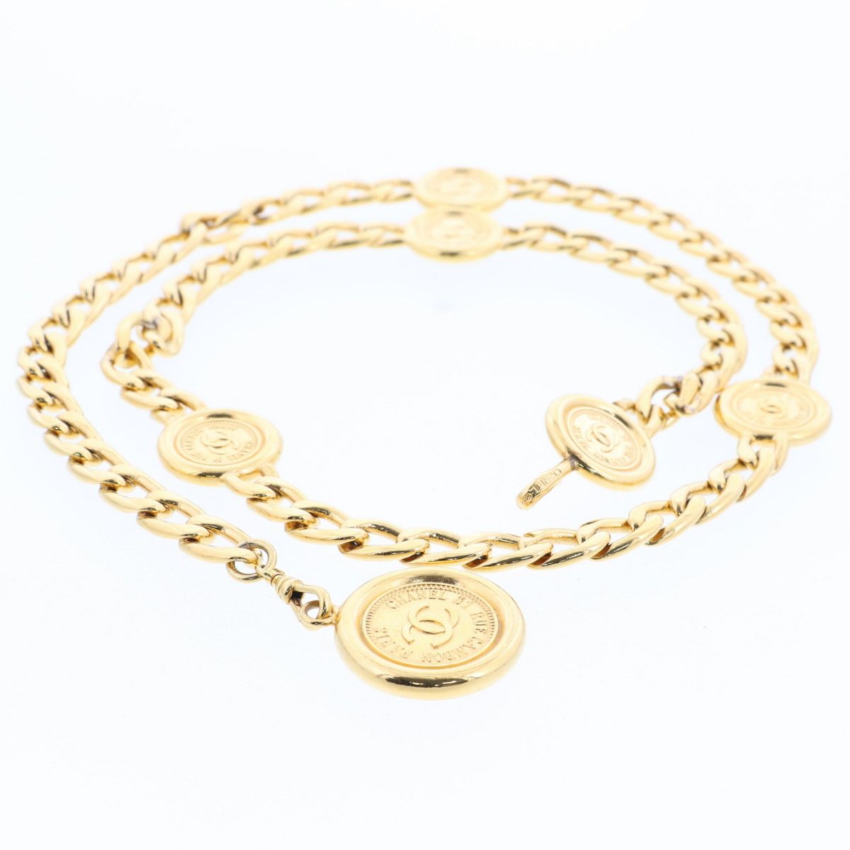 シャネル ココマーク 31 RUE CAMBONPARISメダルチェーン ベルト CHANEL シャネル 31 RUE CAMBON ココマーク メダル チェーン ベルト