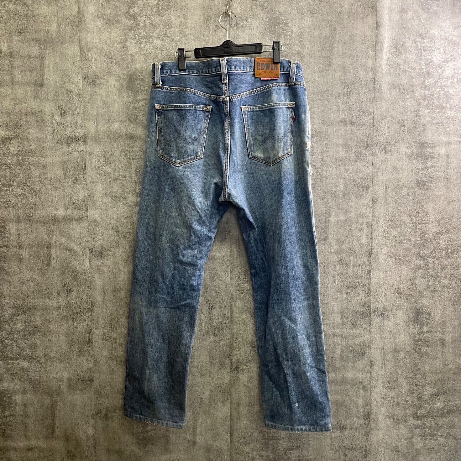 T-205】EDWIN 402 日本製 W36 デニムパンツ 大きめ 36インチ 色落ち 