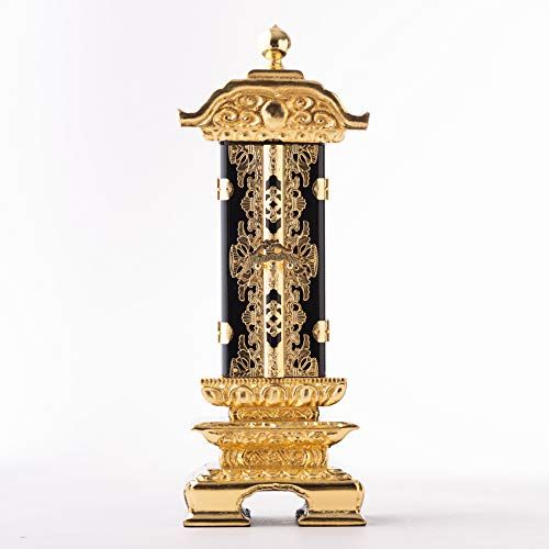 新品 国産品 ハセガワ仏壇 二重回位牌 4号 純前金 中板9枚入 ZIN印 繰り出し位牌・くりだしいはい 純金箔