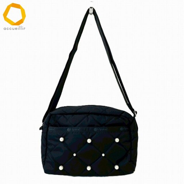 anb レスポートサック LeSportsac ショルダーバッグ 黒 ナイロン 