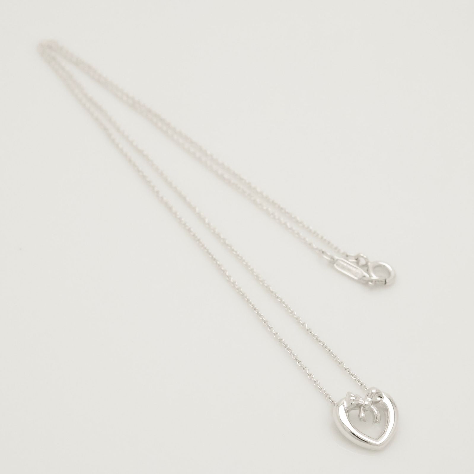 美品】ティファニー TIFFANY&Co. スモール ハート リボン ネックレス 