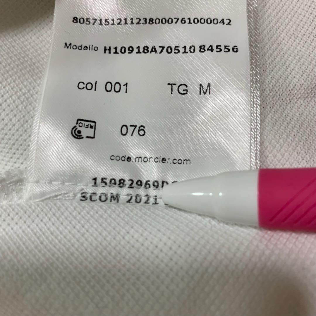 モンクレール 襟ロゴ ポロシャツ ホワイト M 国内正規品 4S544 - メルカリ
